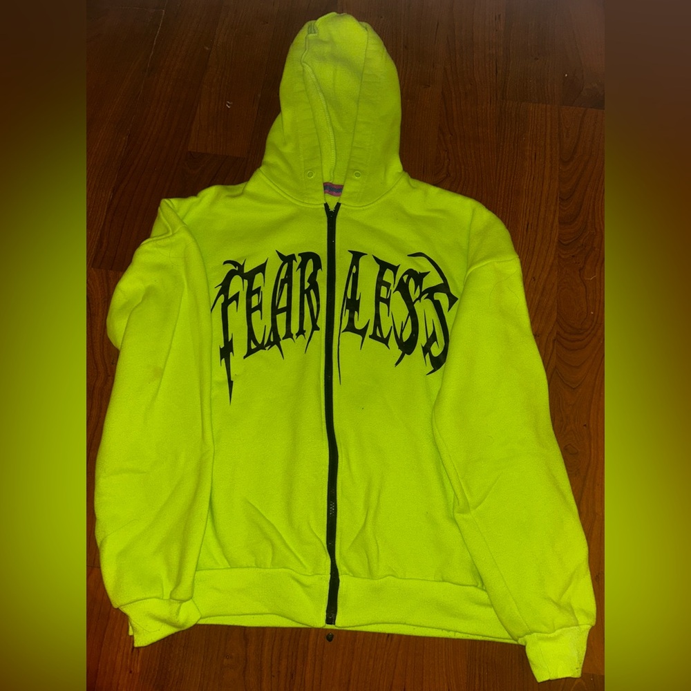 Edikted Neon Yellow Fearless Hoodie